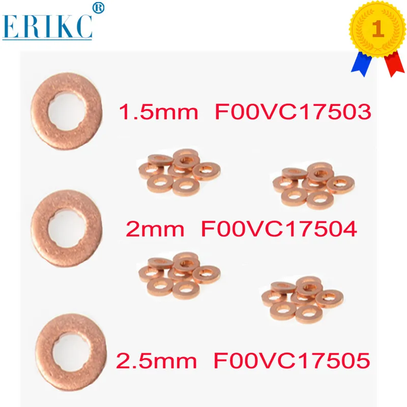 

10PCS Injector Shims 1.5mm Heat Shield F00vc17503 Diesel Injector 2mm Copper Washer F00vc17504 Injection 2.5mm Ring F00vc17505