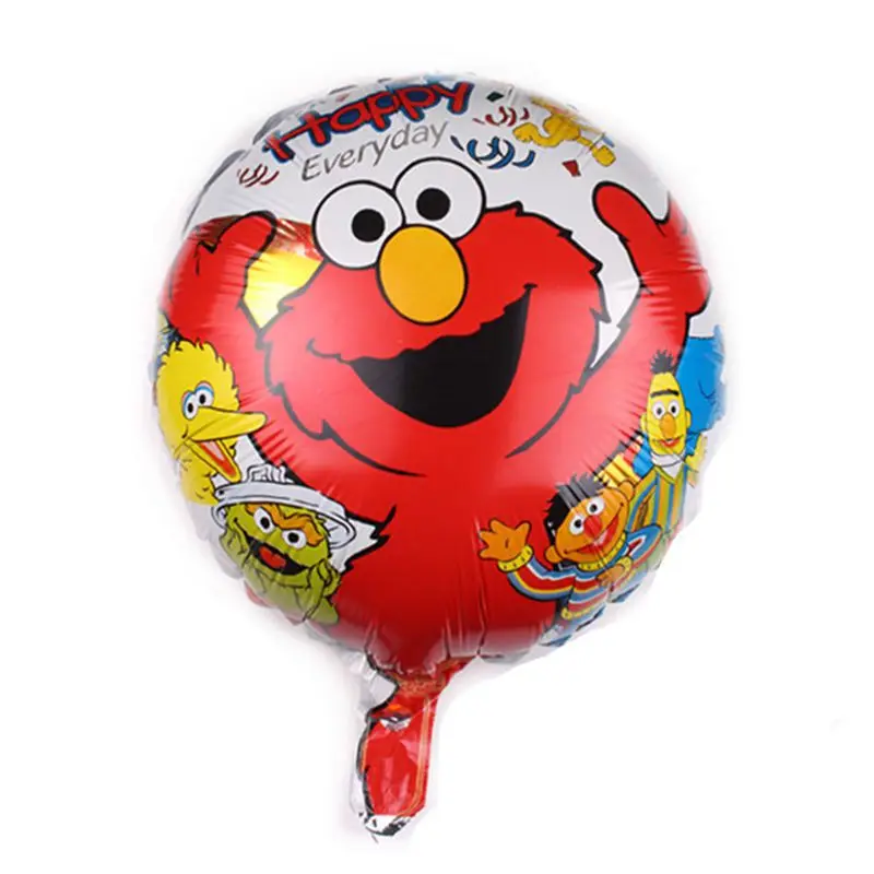 

5 pcs/set Red Sesame street Balloon happy Birthday Party Decoration Elmo mylar balloons Baby Kids Cartoon Ballons Gift 18inch
