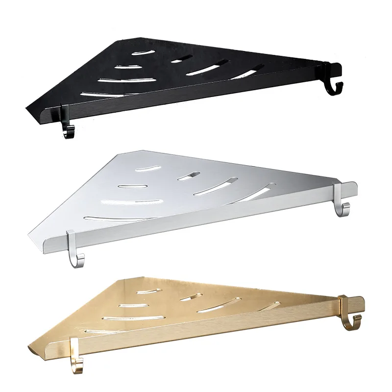 Космическая алюминиевая полка для душевой комнаты многослойная угловая ванной туалет подвесной штатив