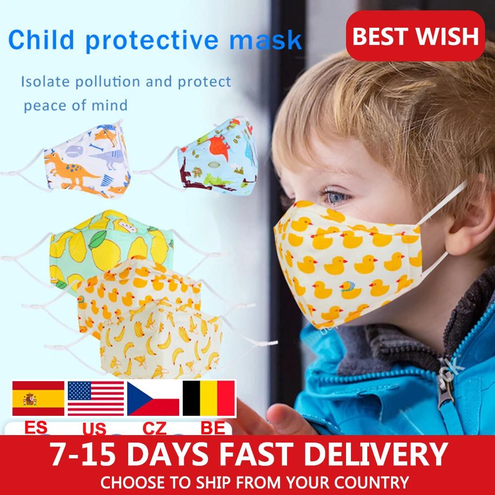 

Fast Delivery 1/5PCS Kids Dustproof Anti-fog Breathable Face Mask Boy Girl Cotton Mouth Mask PM2.5 Mascarillas Children's Mask