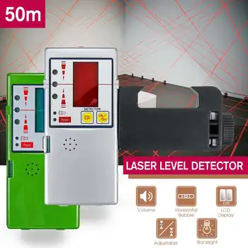 

50M Outdoor Inodoor Laser Level Detector or Receiver LCD displays Red or Green beam Line Laser Level Vertical And Horizontal
