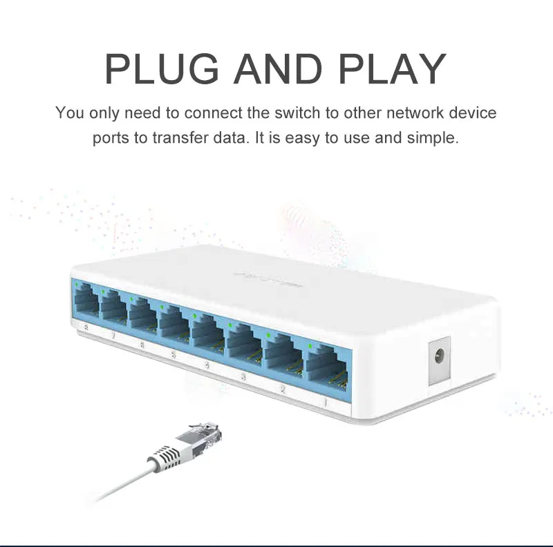 MoGood US Plug Typ POE Switch оборудование для передачи 8 интерфейсов переключатель 10 м/100 м для 8CH NVR и CCTV IP камер