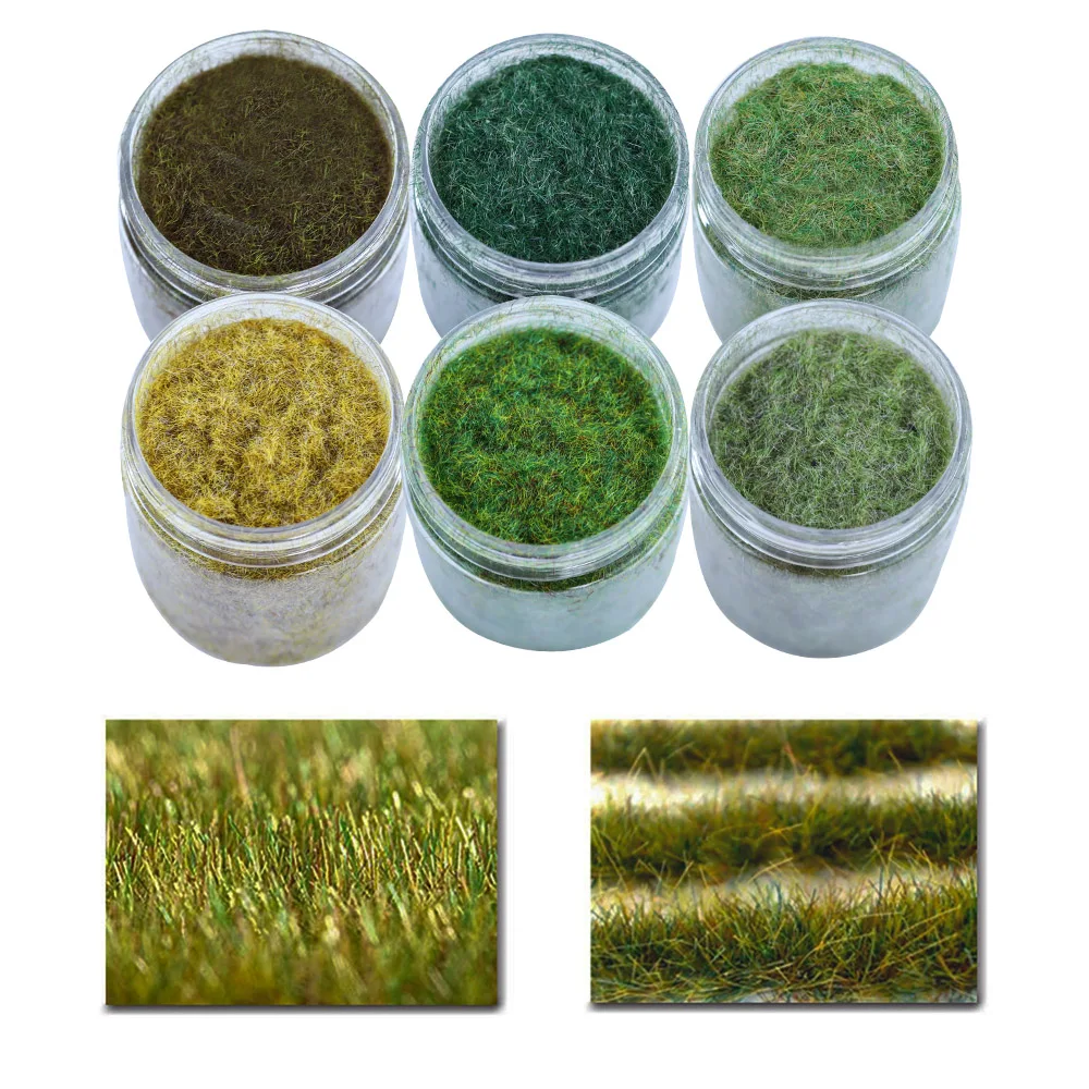 Artificial Grass Powder Static Grass for Model Flock Woodland Scenery Railway30g 