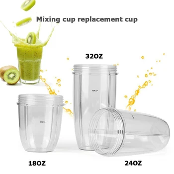 

18/24/32OZ Transparent Plastic Replacement Cup Part Accessories for NutriBullet 600W 900W Blender Juicer