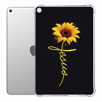 

Case for iPad 10.2 10.5 in iPad Air 3 Sunflower Cases Transparent Silicone Reinforced Corners Soft Cover for iPad Mini 1 2 3 4 5