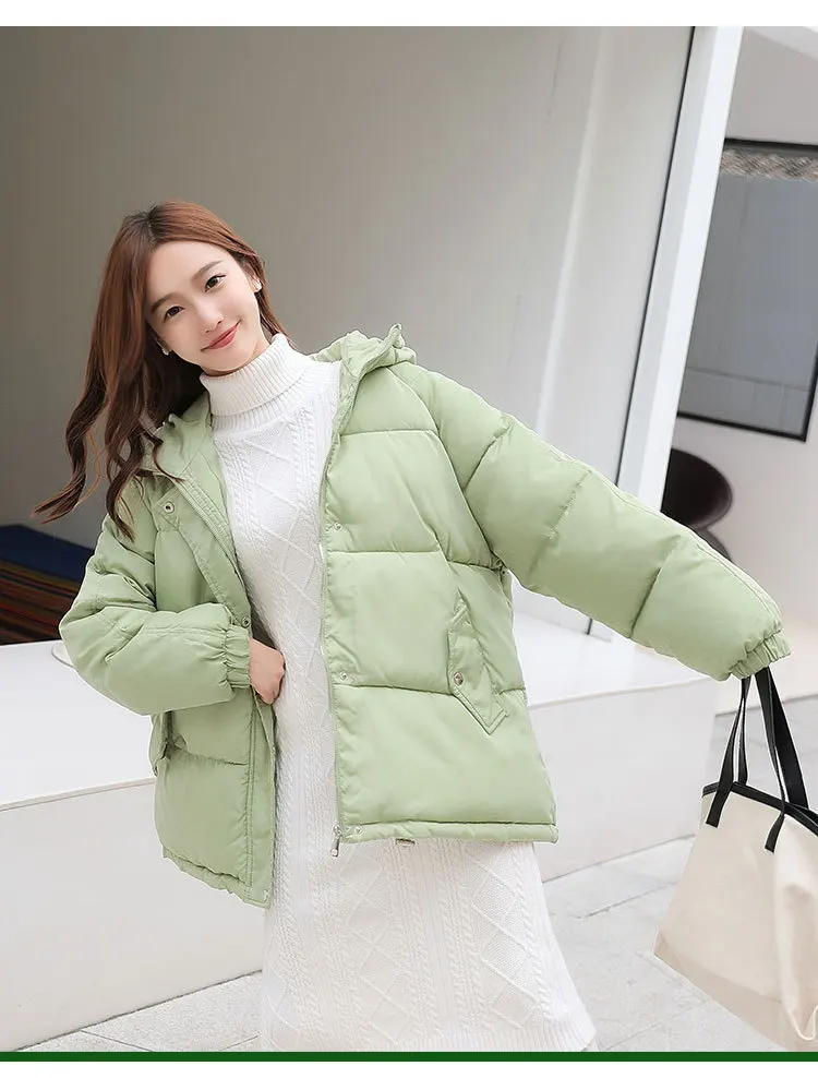 Winter women Parkas coat 2020 casual thicken warm hooded padded jackets Female solid colorful styled outwear snow jacket