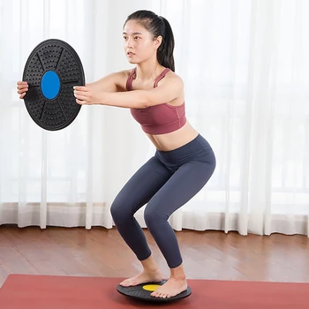 

Fitness Wobble Board Balance 360 Degree Rotation Massage Disc Round Plates Board Gym Waist Twisting Exerciser 160kg