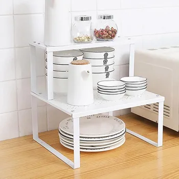 

Multi-functional Stackable Home Closet Storage Shelf Kitchen Space Saving Wardrobe Decor Dish Rack Cabinet Holders Organizer