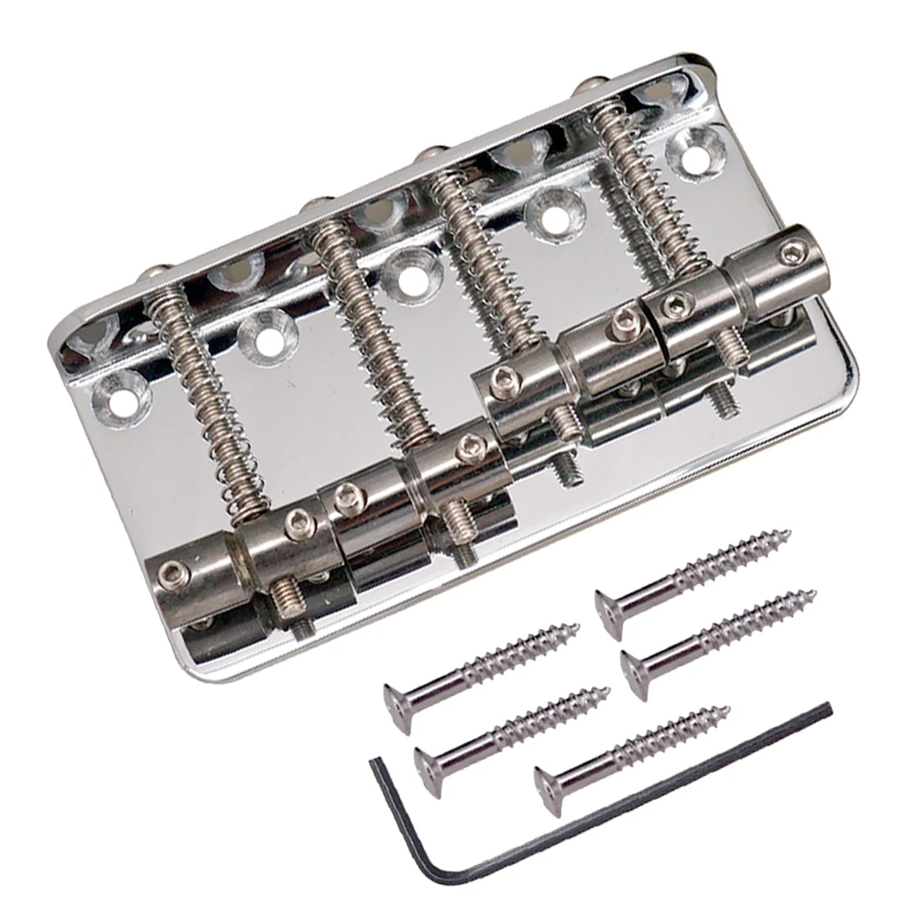 Прочный цинковый сплав 4 струнные басовые мосты хвостовая часть с гаечным ключом