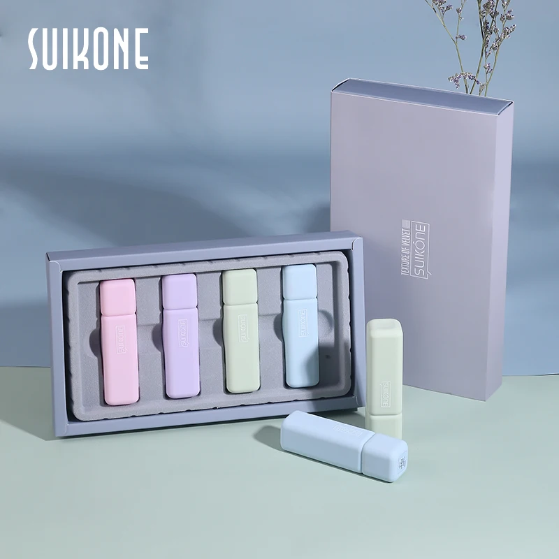 4 шт./компл. бархатная матовая помада набор Suikone Macaron внешний вид Оранжевый Красный Фиолетовый Водонепроницаемая стойкая губная помада карандаш AC110