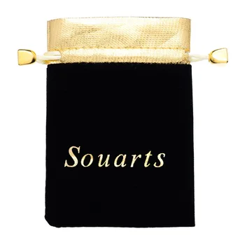 

10pcs/lot 6x8cm Black Velvet Gift Bags Jewelry Packaging Bag Wedding Party Decoration Favors Drawable Gift Bag & Pouches