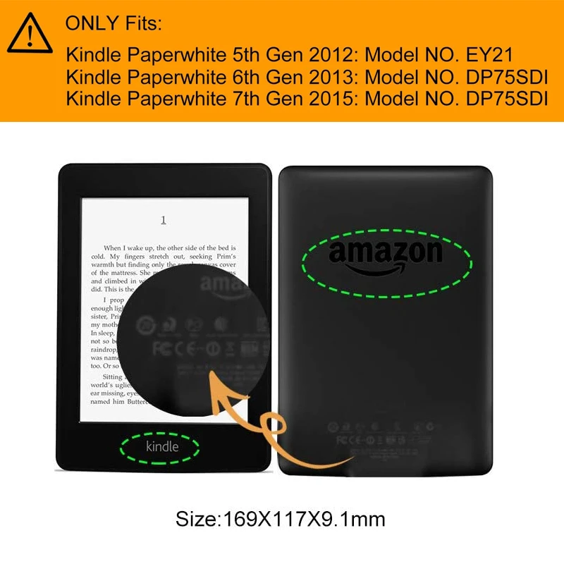 Funda Para Tablet  Kindle Paperwhite 7 Gen Magnetica