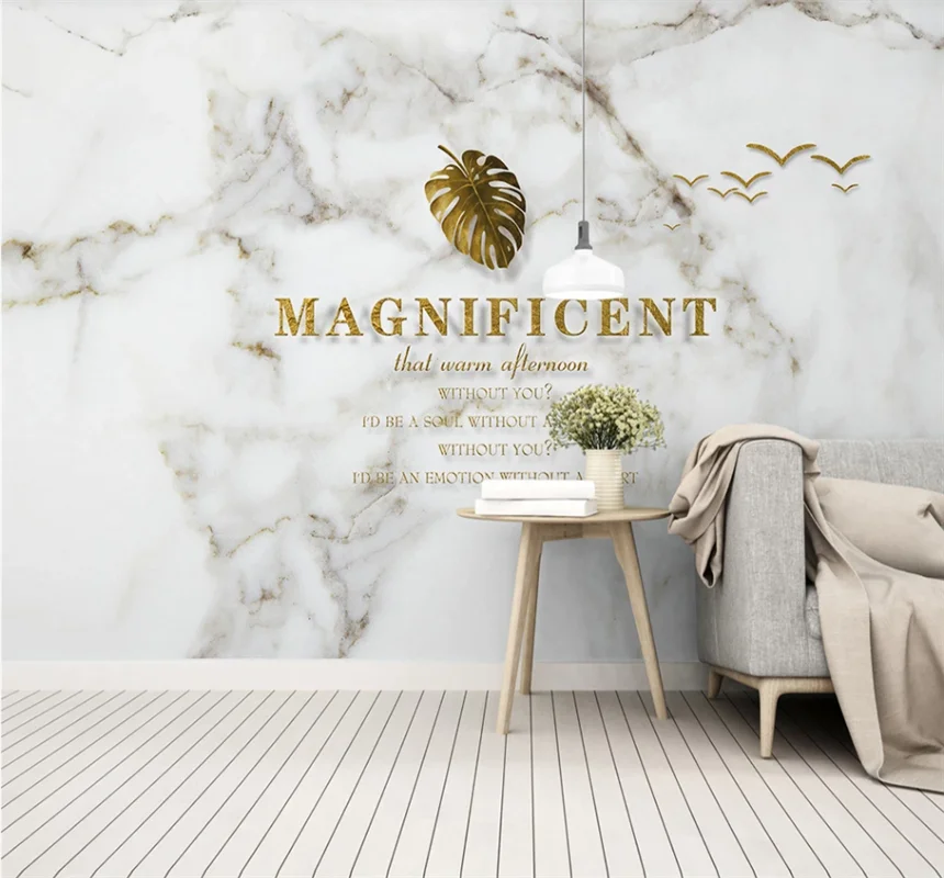 

xuesu European creative golden marble landscape background wall custom wallpaper 8D waterproof wall cloth