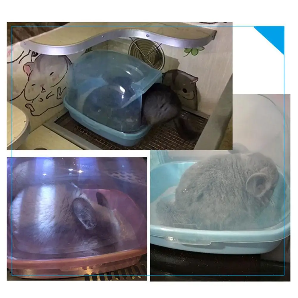 Pet Chinchilla Bathroom Shower Room Squirrel Hedgehog with Door Large Bath Room Transparent Sauna Room Supplies