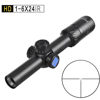 

Discovery HD 1-6X24 IR Tactical compact ar scope Glass Etched Illuminated Reticle Long Eye Relief Sight fit 30-06 308 AR15