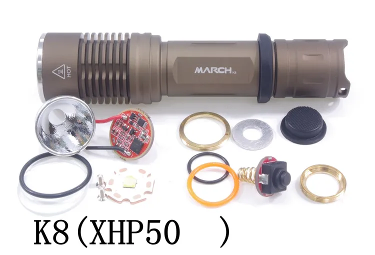 March C8 Luminus SST40 18650 21700 светодиодный фонарь Cree XML XPL XHP35 контроль температуры поисковые лампы с медной подложкой