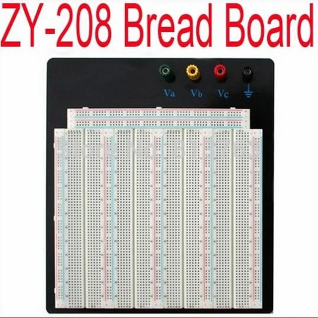

A2-coolprice No Welding Solderless Breadboard Plate 3220 Tie-points Test Circuit Board ZY-208 24 hours dispatch /4pcs 830 points