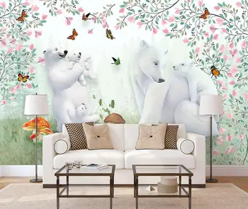 

[Self-Adhesive] 3D White Bear WG837 Wall Paper mural Wall Print Decal Wall Murals Belly