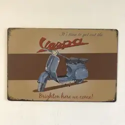 Vespa металлический знак говядина корова шерсть утка мясо коллекция Олово винтажный настенный плакат табличка живопись ферма дом Декор