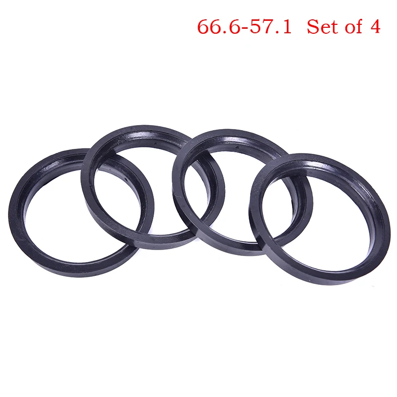 1 комплект 4 ступицы центриковые кольца автомобильный внутренний диаметр колеса Центральный воротник 66,6-57,1 мм для автомобилей