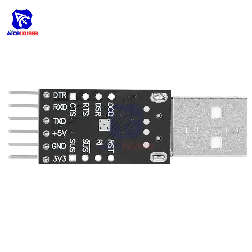 Модуль diymore CP2102 с USB 2 0 на TTL UART 6 контактный последовательный преобразователь