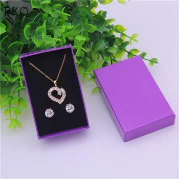 

120pcs/lot Wholesale Jewelry packaging Box Craft cardboard Earrings Storage Box Small Gift Box For Necklace 8x5x2.5cm