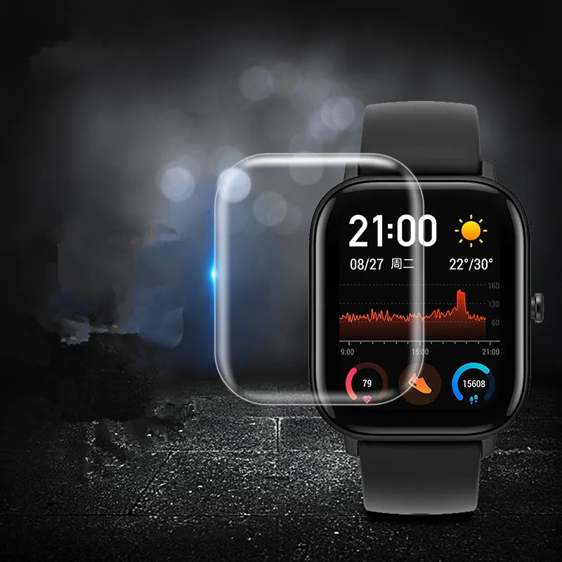 4 шт полный экран часы протектор полная Гидрогелевая пленка для Xiaomi huami Amazfit GTS |