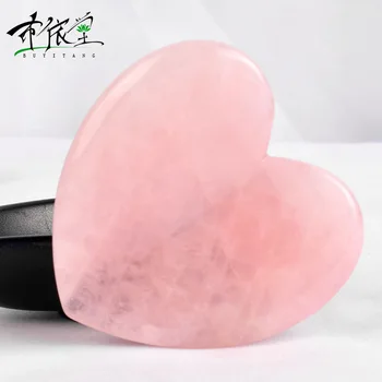 

19 New Style Hot Selling Pink Crystal Peach Heart Scraping Plates Natural Concave Heart Shape Pottery Tool Beauty Beauty Decorat