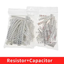 1150 pièces SMD 1206 (0-10mΩ) 50 résistance de valeur + (2.2pf-1uf) 40 kit de condensateur de valeur