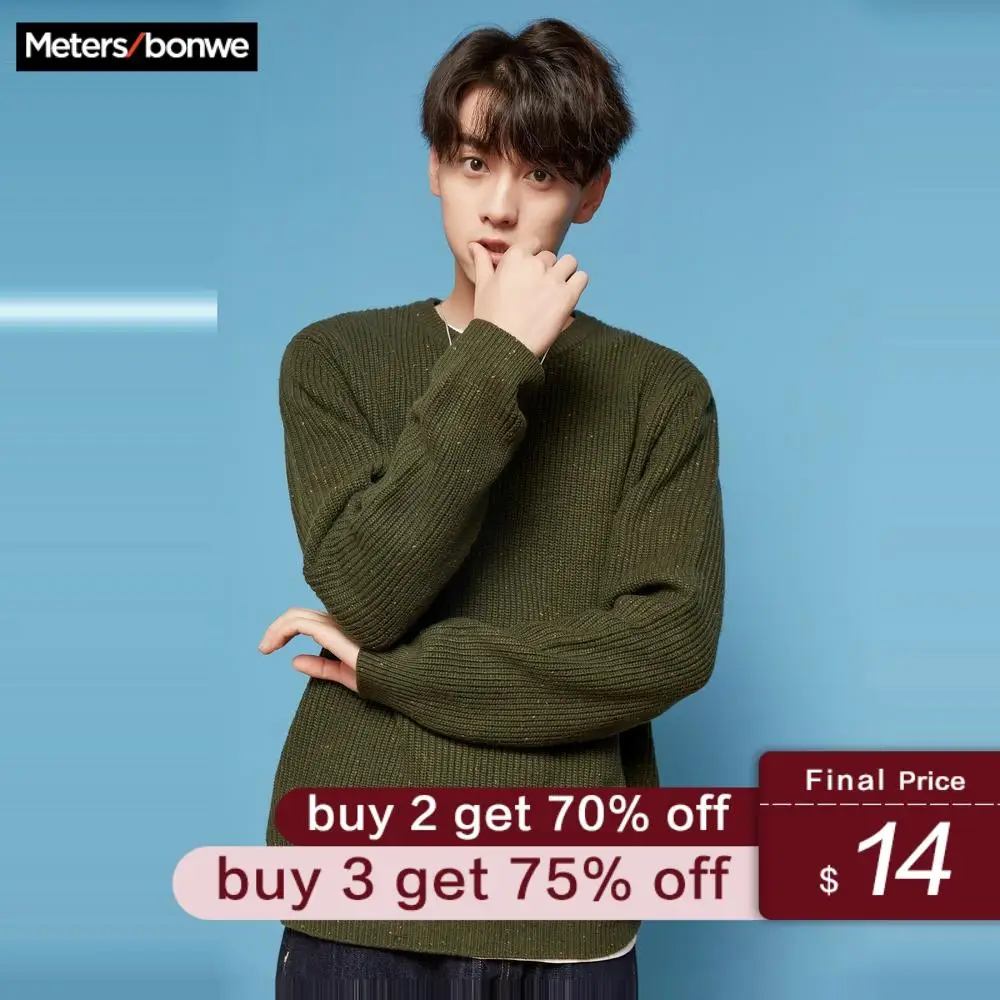 

Metersbonwe New Winter Men Fashion Long Sleeve Knitted Men Cotton Sweater High Quality Clothes