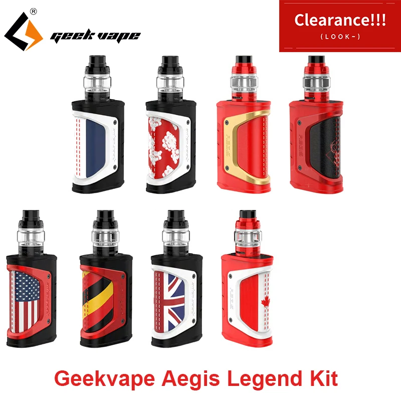 

Clearance!!! Original Geekvape Aegis Legend Vape Kit with 4ml/2ml Alpha Tank Waterproof Shockproof Electronic Cigarette Kit