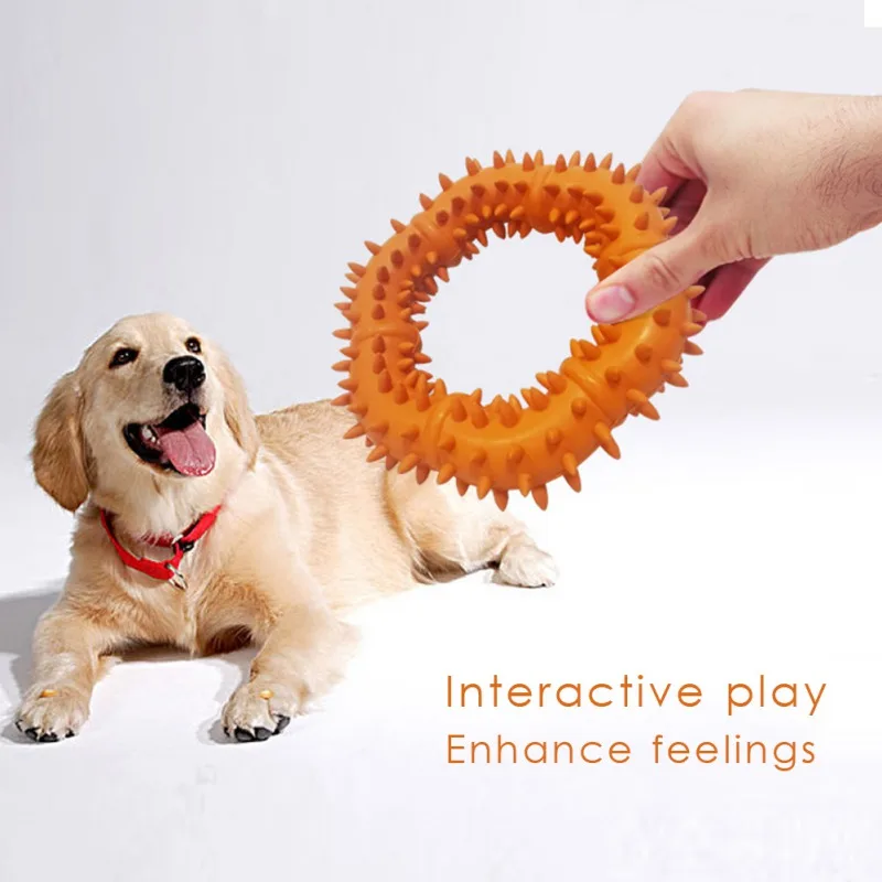 Pet Rubber Molar Annulus Toy Cat And Dog Bite Resistant Thorn Ring Grinding Teeth Cleaning For Supplies | Дом и сад