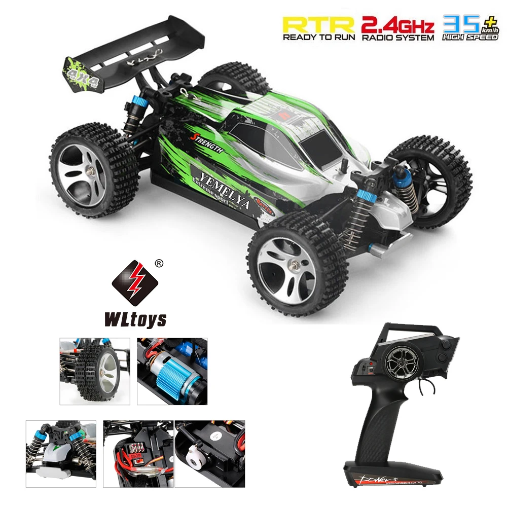 

WLtoys A959-B 1:18 70KM/H High Speed RC Racing Car 2.4GHz 4WD RC Car Electric Remote Control Vehicle Off-Road Car Buggy Toys