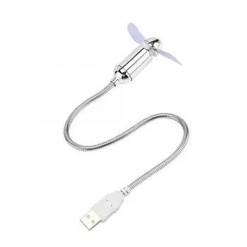 

Gadget usb lamp gadgets electronicos DC 5V USB Flexible Temperature Mini Fan w/ LED Light Summer Office Home USB Cool Fan
