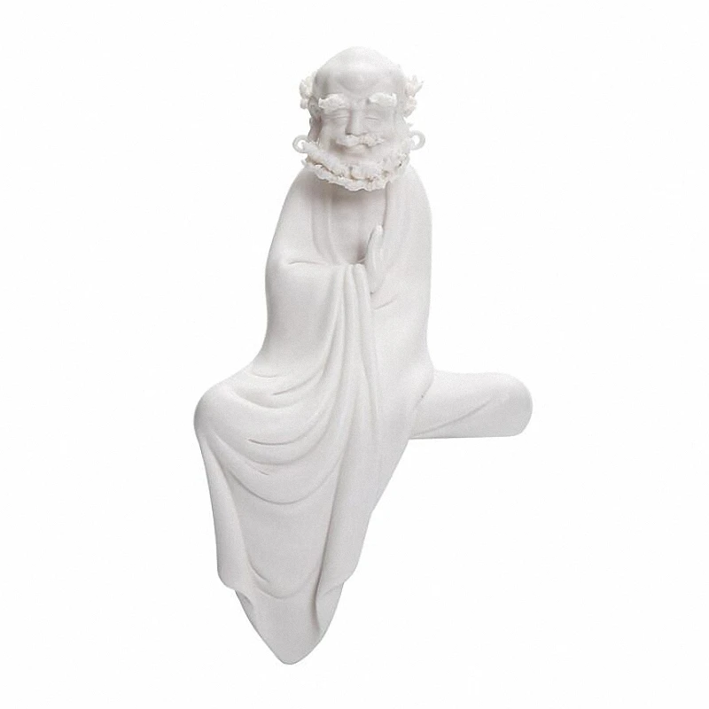 PINNY White Porcelain Dharma Master Decoration Statue Ceramic Crafts Decorative Zen Creative Ornaments Plaster Figures 5