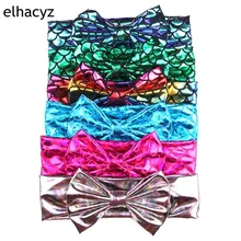 Горячая Распродажа " Европа и Америка Детская резинка для волос Русалка бронзовая ткань бант Детские аксессуары AliExpress