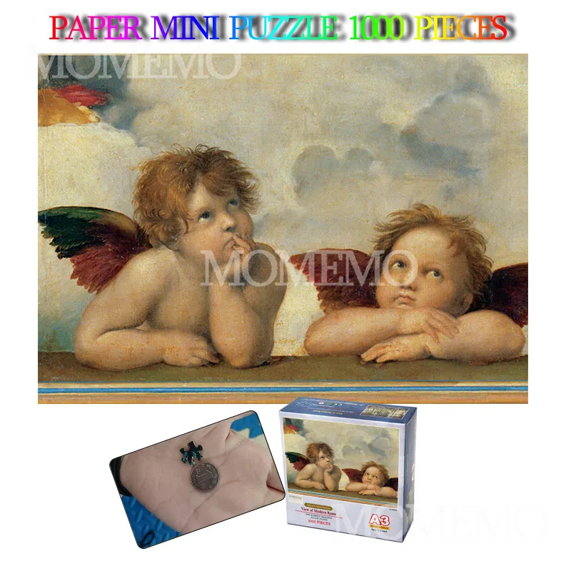 The Sistine Madonna Group of Angels Paper Puzzle 1000 штук пазл для взрослых игрушки подростков подарки