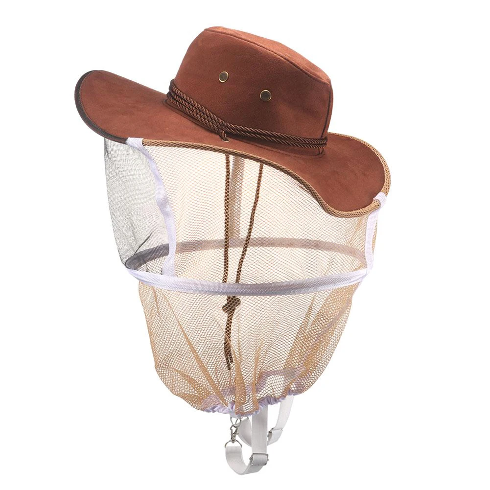 

Professional Anti-bite Beekeeping Hat Mosquito Bee Insect Net Veil Hat Face Head Neck Wrap Protector Beekeeping Tool for Beework
