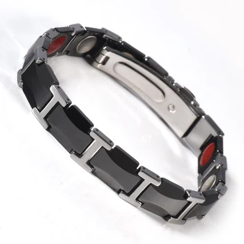 

Wollet Jewelry Ceramic Stainless Steel Bracelets Bangle For Women Health Care Energy Link