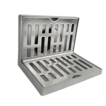 

304 Stainless Steel Deodorant Floor Drain, Corner Drain Floor Drain, Hotel Bathroom L-Shaped Floor Drain 8.7X12CM