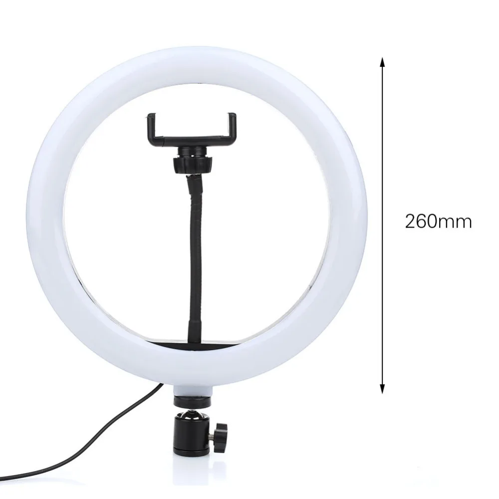 Фотография с регулируемой яркостью светодиодный Selfie Ring Light Youtube Video Live Photo Studio Light с держателем телефона лампа 3 световых режима