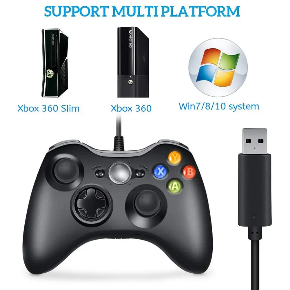 Геймпады для Xbox 360 контроллер совместим с microsoft Slim/Windows/PC черный белый доступные игровые аксессуары