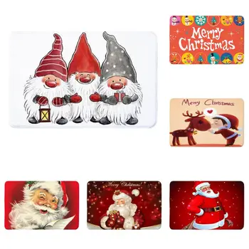 

Area Rug Non-Slip Fleece Door Mat Christmas Patterned Carpet 634E