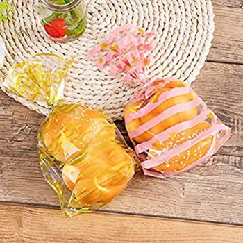 

200Pcs Cellophane Opp Bag for Cookies, Bakery, Candy, Dessert, Cup Cakes and Snacks Durable Holiday Gift Packaging