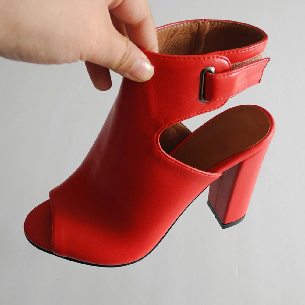 

Sarairis 2020 New Fashion High Heels Summer Sandals Woman Shoes Hook&Loop Solid Comfortable Shoes Women Sandals Female