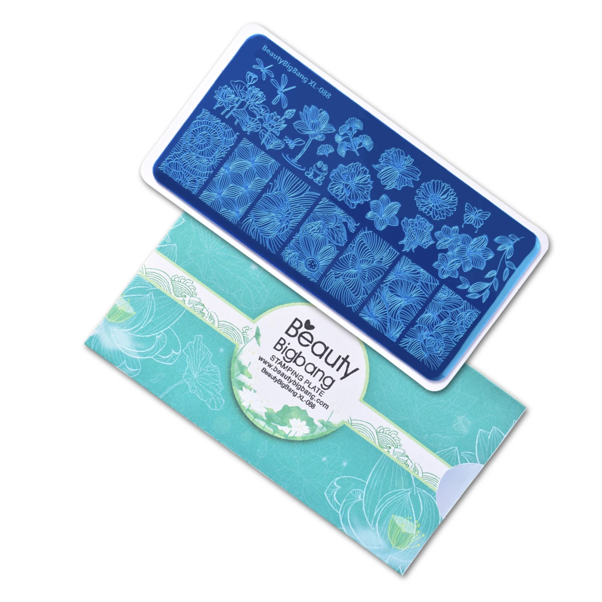

Beautybigbang Nail Art Flower Stamping Plates Dragonfly Lotus Frog Print Image Nails Swanky Stamping Template Plate Mold XL-088
