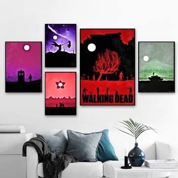 

Doctor Who Stranger Things The Walking Dead Vintage Art Canvas Poster Home Wall Decor (No Frame)