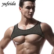 Yufeida, стиль, сексуальная мужская одежда, Сексуальная мужская короткая майка, топ, мужские сексуальные майки, Мужская сексуальная одежда, пояс для борьбы, нижнее белье