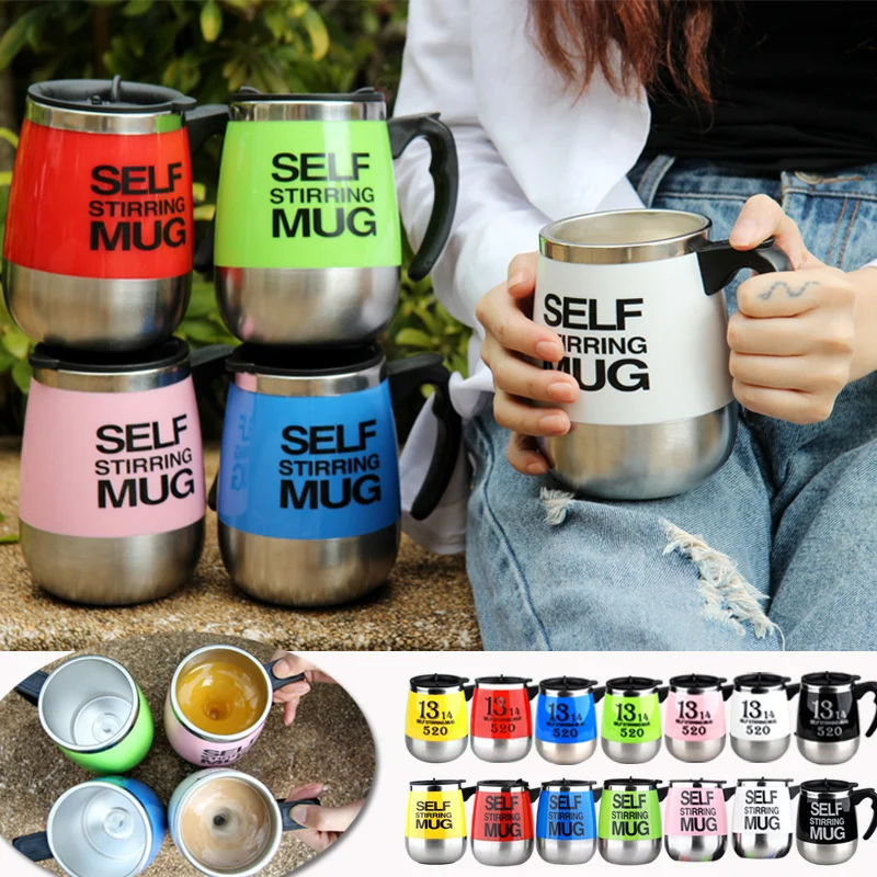 

450ml Automatic Self Stirring Mug Coffee Milk Mixing Mug Stainless Steel Thermal Cup Electric Lazy Double Insulated Smart Cup