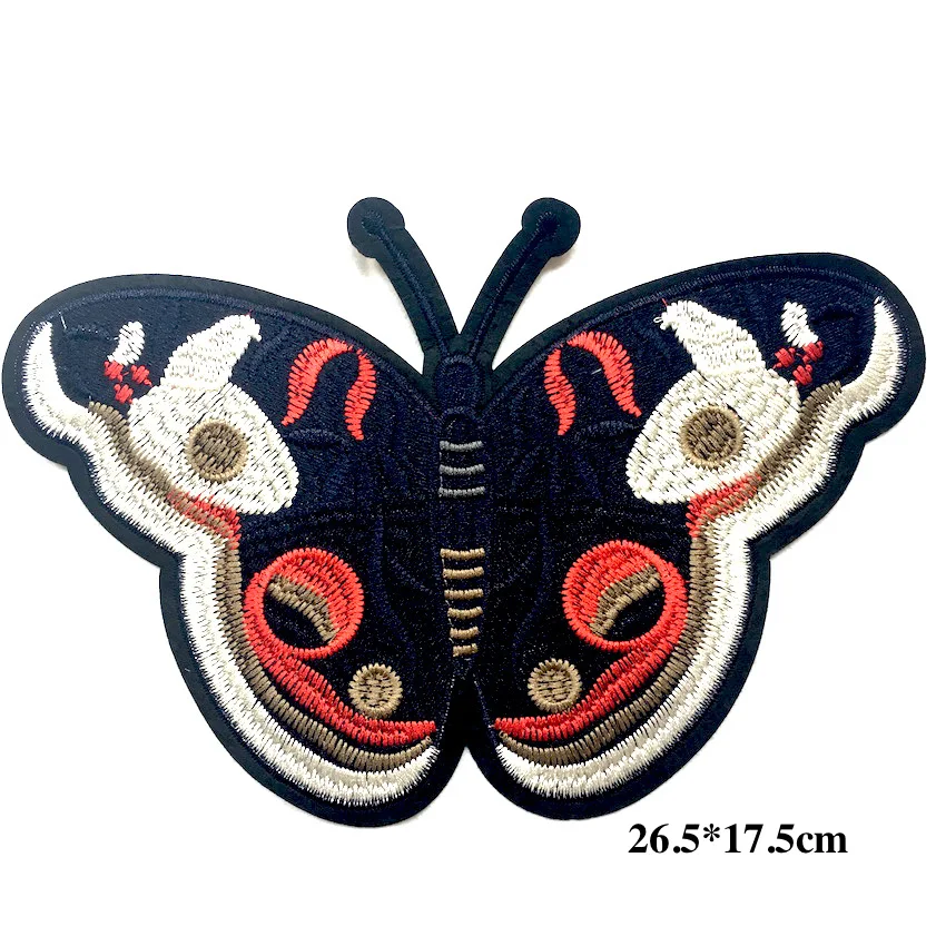 1 шт. большая бабочка вышивка аппликация патчи для одежды Железная на патч аппликация для DIY модная одежда LSHB694 - Цвет: 1pcs color2